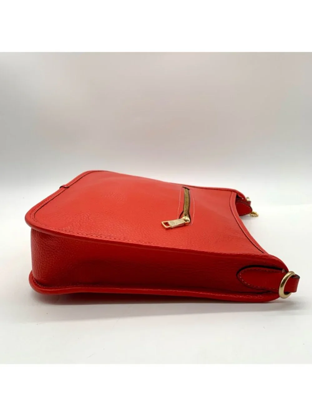 Coach Red Pebbled Leather Dempsey File Bag-CA290